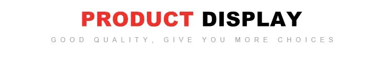 White product display banner with red header