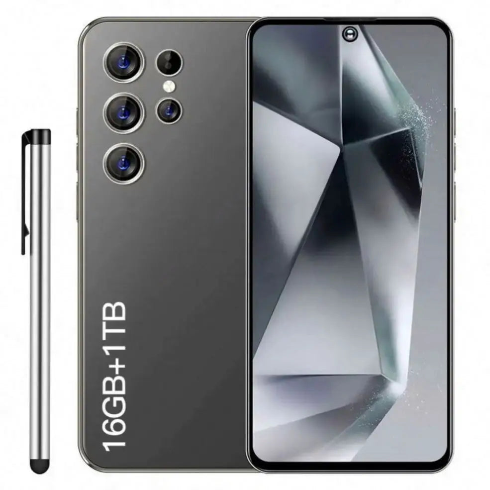 S25 Ultra style 5G smartphone with 16GB RAM and 512GB ROM in profile view