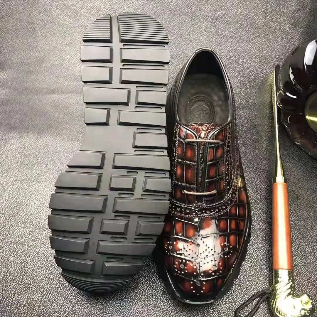 Goodyear New Arrival Sport Shoes Men Sneaker Luxury Genuine Alligator Leather Walking Style Shoes Man Luxury crocodile Shoes Men