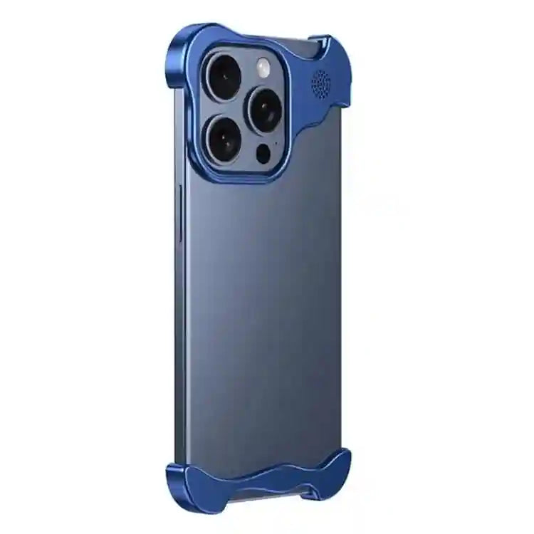 iPhone 16 Metal Case with Screen Protector - Aluminum Alloy Protection Blue PVC box Tidesmit