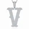Factory Wholesale D Letter VVS Moissanite Pendant Necklace 925 Silver Platinum Plated Iced Out Custom Name Hip Hop Jewelry