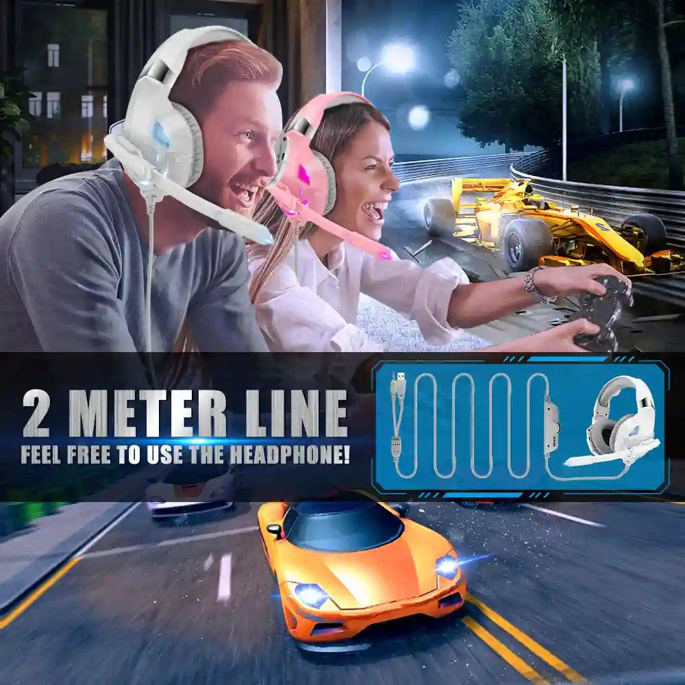 Wired Gaming Headphones with Mic - Over-Ear Noise-Cancelling Headset Tidesmit