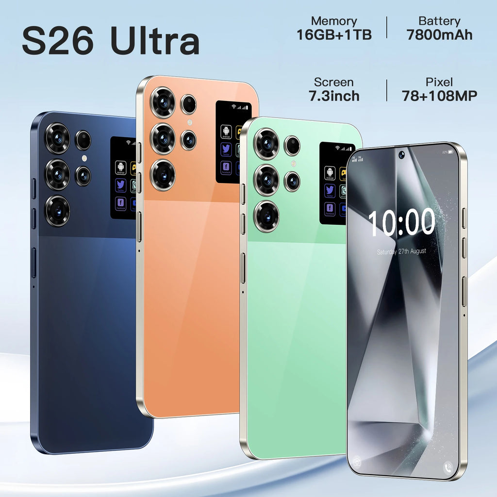 S26 Ultra 5G Smartphone, 16GB RAM, 1TB Storage - Black Tidesmit