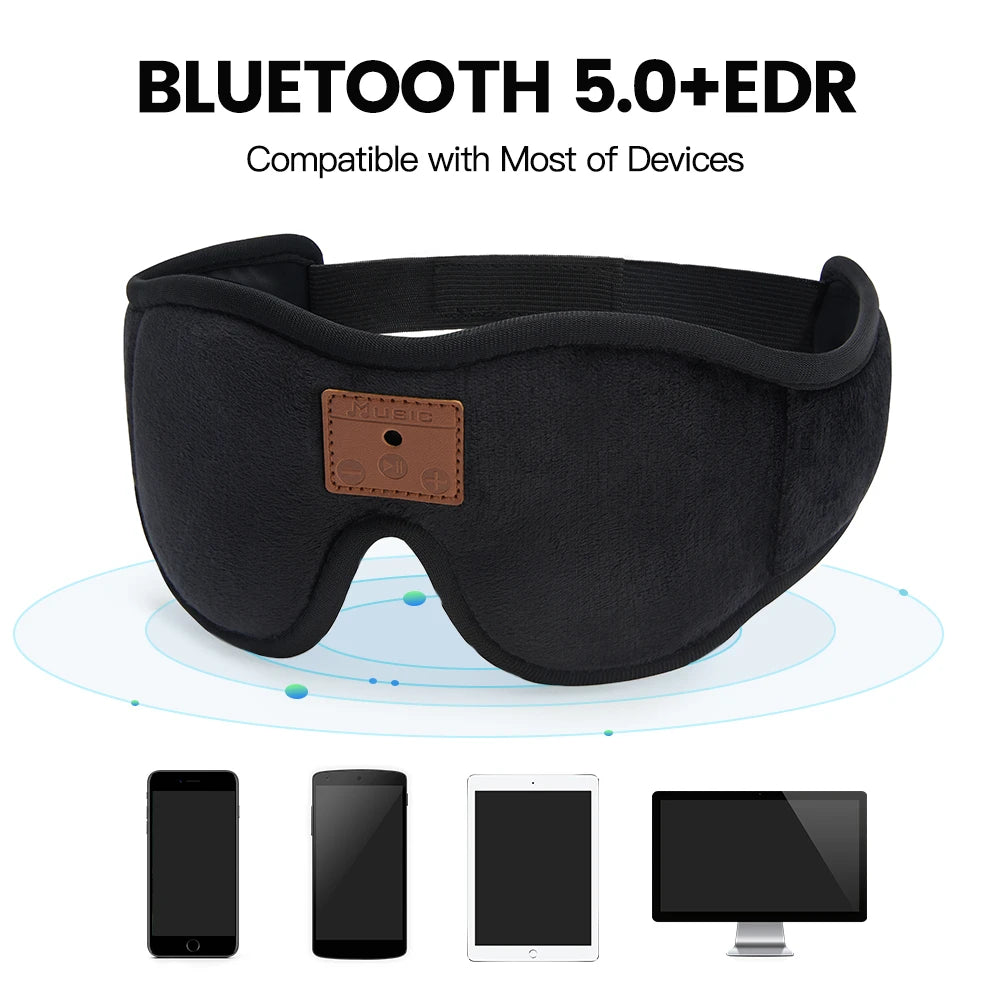 Bluetooth Sleep Mask Wireless Headphones - Ergonomic Side Sleeper Design Tidesmit
