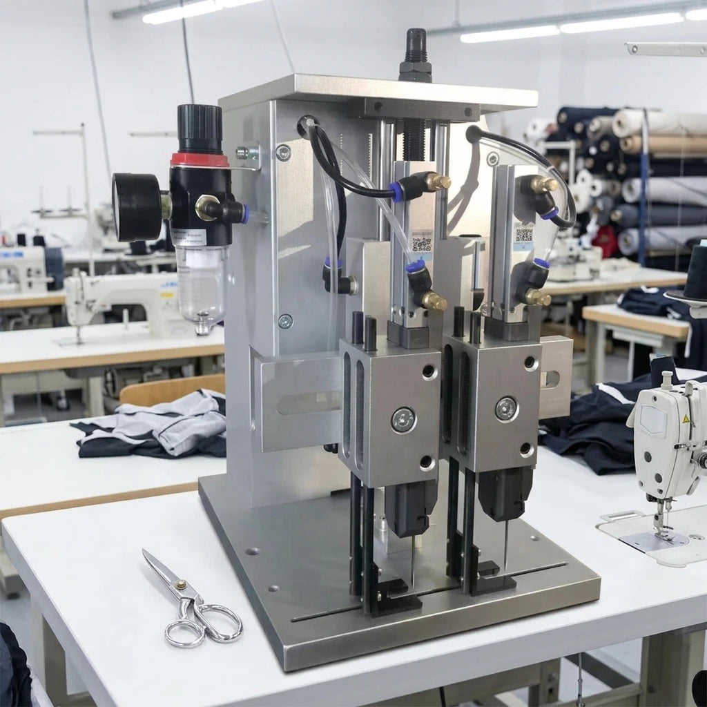 Electric Semi-Automatic Pneumatic  Fabrica De Ropa PLC Socks Tagging Sewing Machine I Pin Tagging Packing Machine Double Head