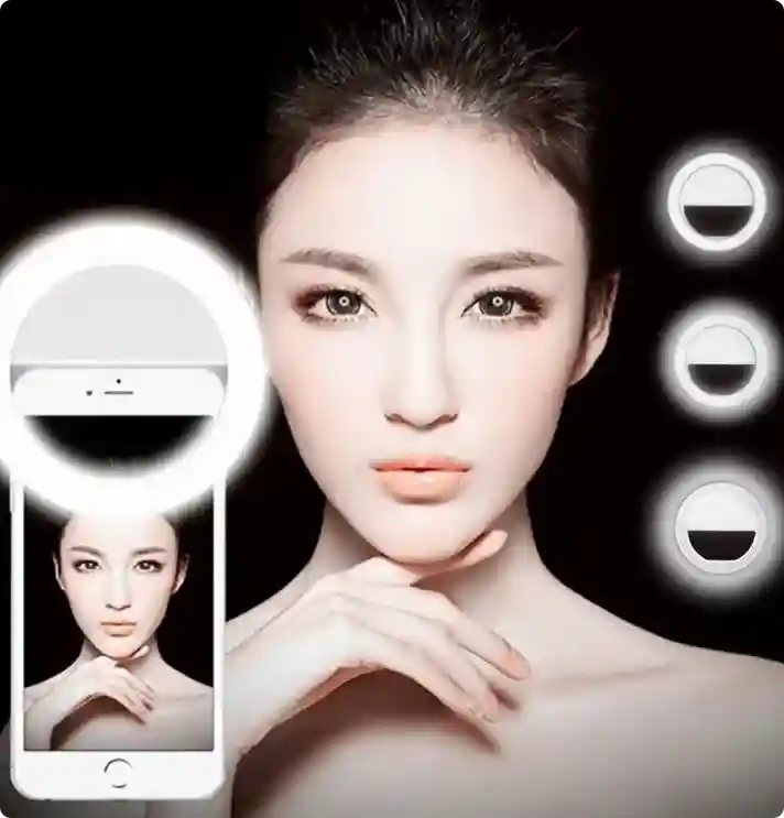 Rechargeable LED Selfie Light - Portable Clip for Content Creation Tidesmit