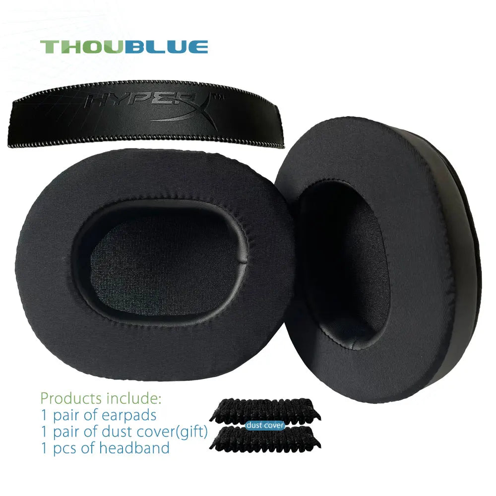 HyperX Cloud Replacement Ear Pads - Memory Foam Over-Ear Cushions 6 and band1 Tidesmit