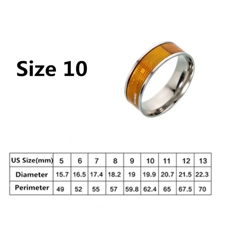Smart Health Ring - Waterproof Stainless Steel Biometric Monitor 10 Tidesmit