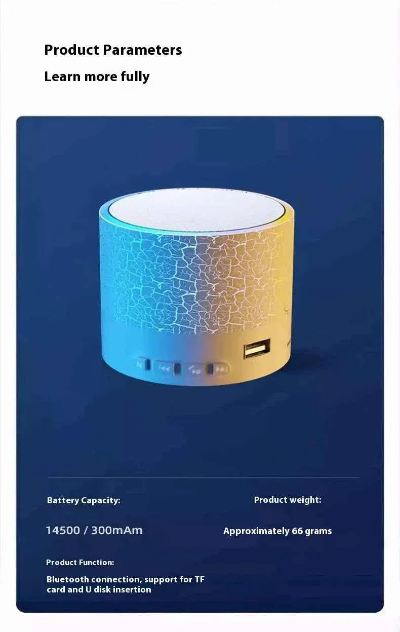 Portable Bluetooth Speaker with RGB Lights and 360 Stereo Sound My Store