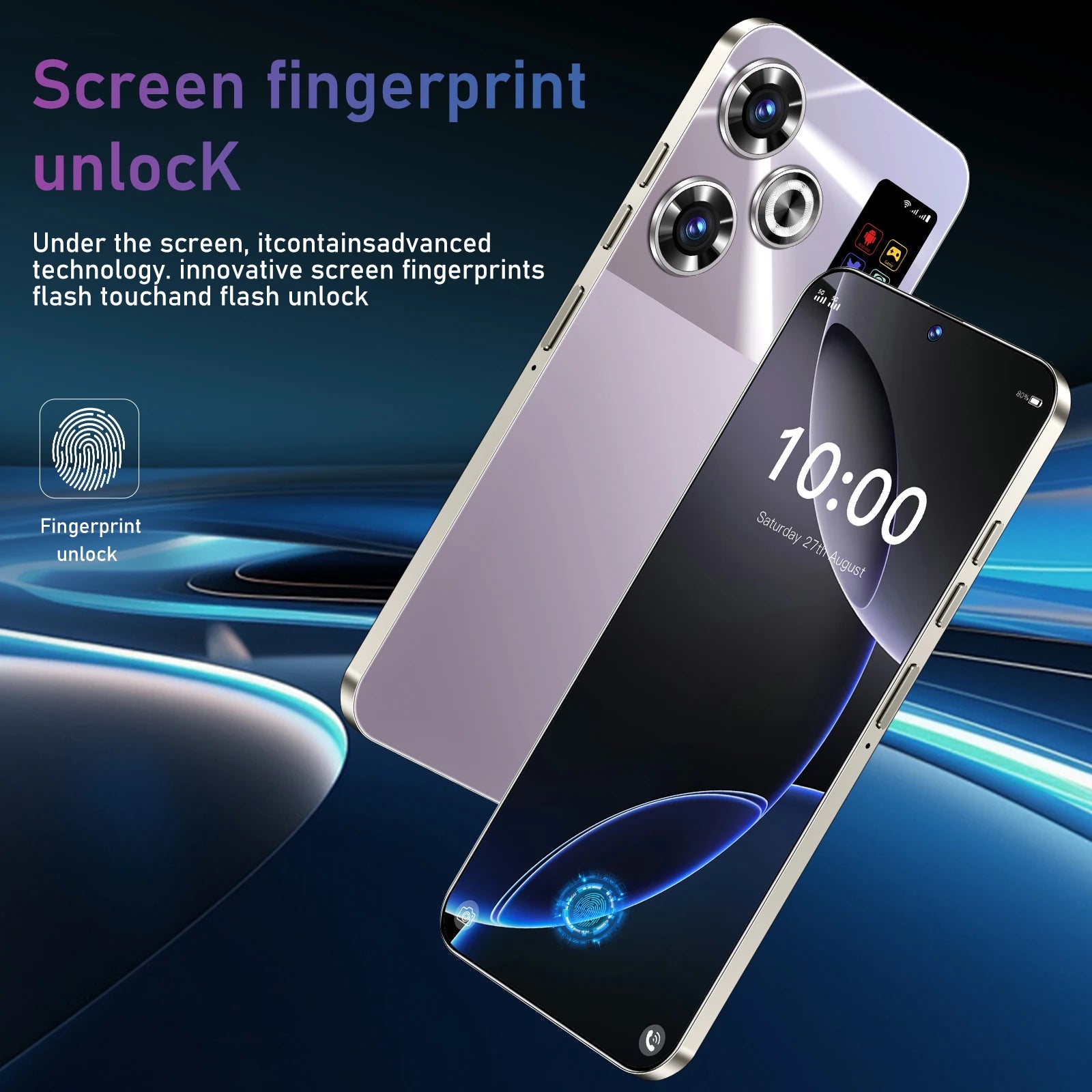 Tidesmit 5G Smartphone, 7.3 Inch AMOLED, 16GB RAM, 1TB Storage Tidesmit