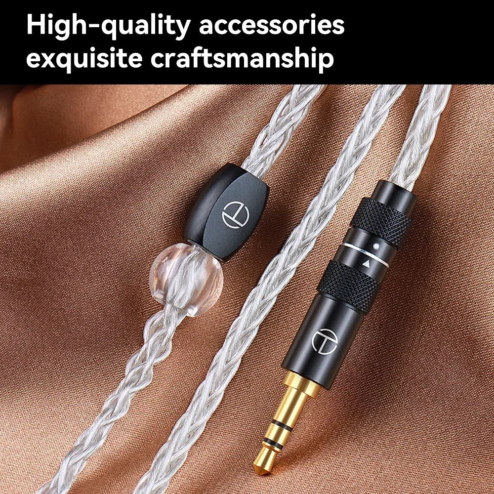 Tidesmit 8-Core OFC Silver Plated HiFi Upgrade Cable for IEMs Tidesmit