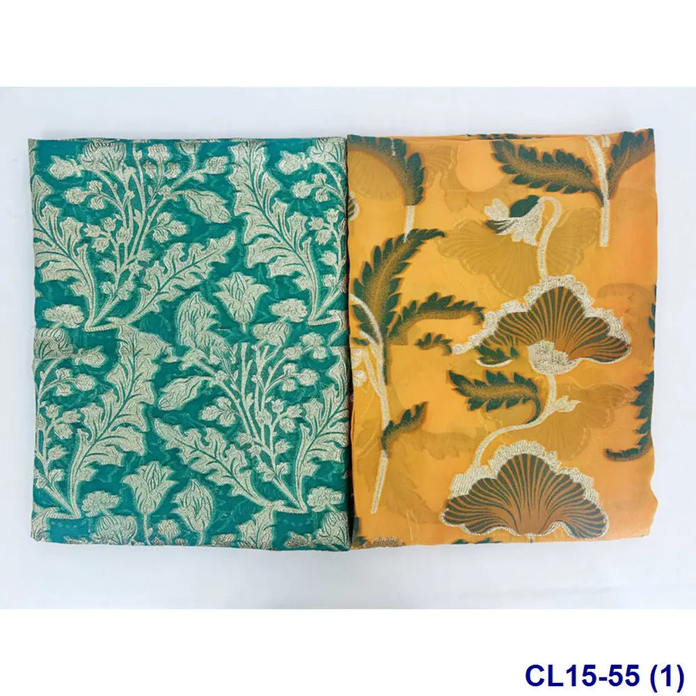 Lisami RTS Luxury Silk Fabric Elegant Multi-Color 3D Metallic Handcut for Dresses Weddings and Curtains