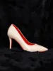 9.5/10.5cm Latin Dance Heels Shoes Pointed Toe Classic Red Sole Stiletto Pumps Jazz Chacha Ballroom Salsa Performance for Women