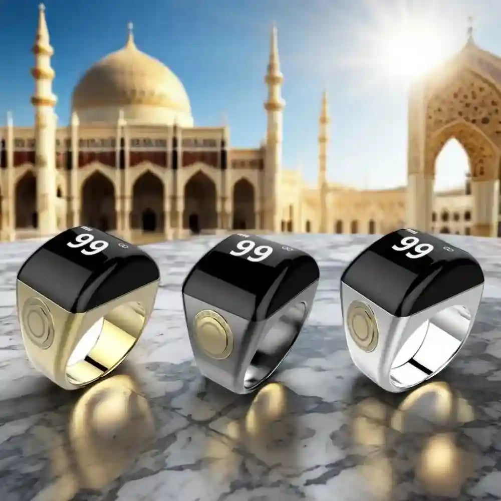 Smart Zikr Ring Health Monitor - Zinc Fitness Tracker with App Control Tidesmit