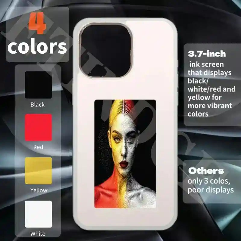 NFC Smart E Ink Phone Case for iPhone - Shock-Absorbing DIY Cover Tidesmit