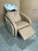 Luxury Modern Shampoo Station Chair Electric Leg Lift Backwash Shampoo Bowl Salon Barbershop Shampoo Chair
