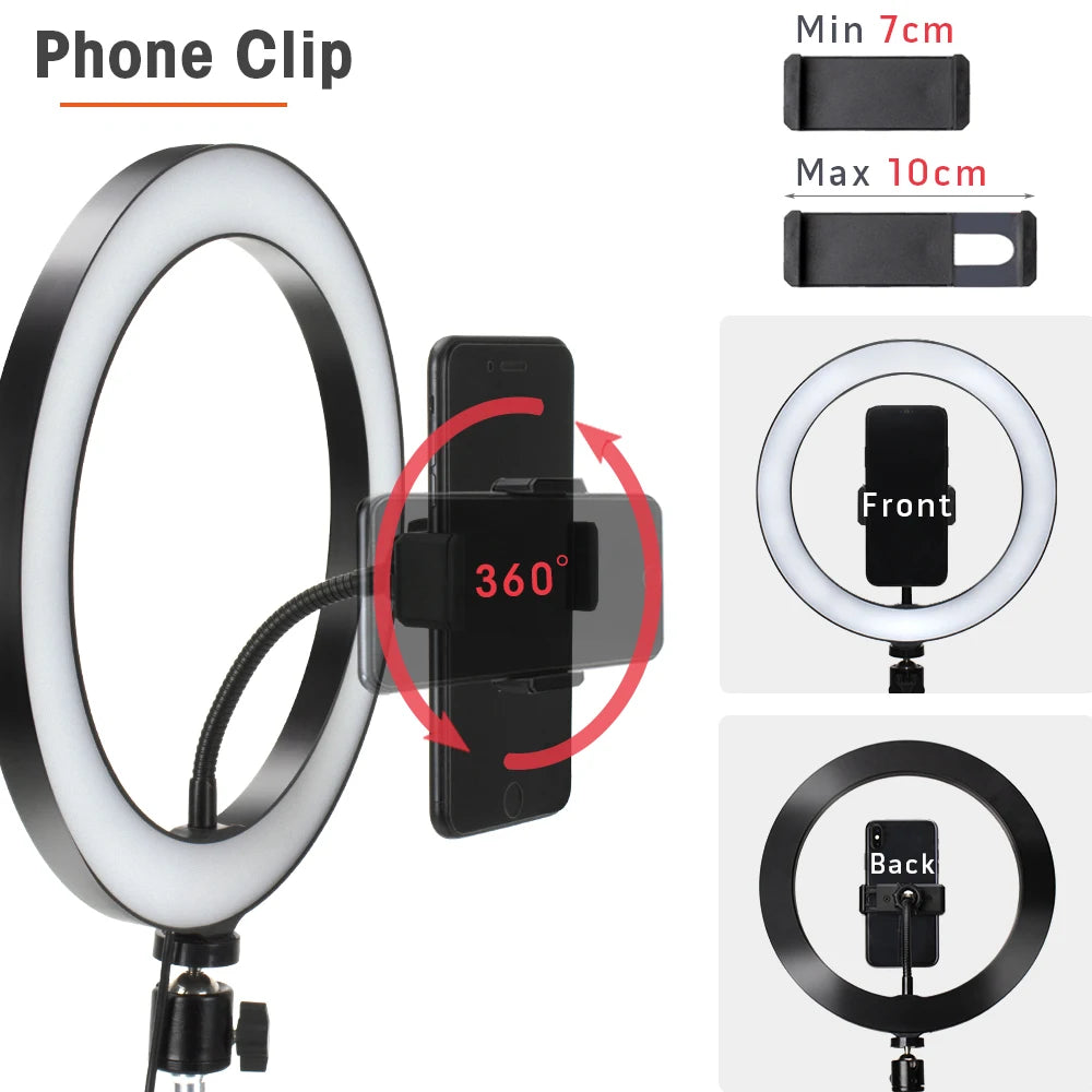 LED Ring Light with Tripod Stand for Live Streaming and Content Creation Tidesmit