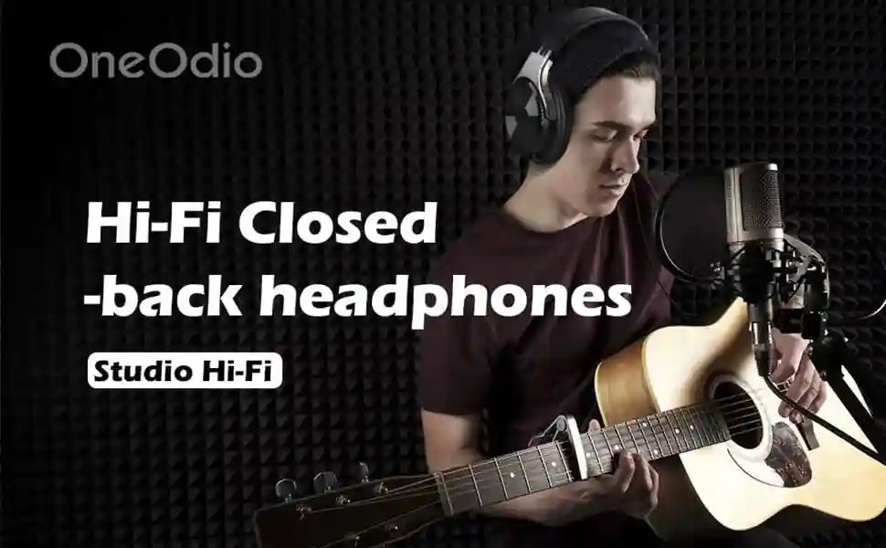 Wired Over-Ear Studio Monitor Headphones for Professional Audio Monitoring Tidesmit