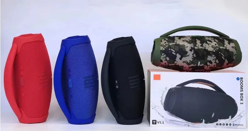 Portable Bluetooth Speaker 80W Heavy Bass - Black Waterproof Wireless Audio My Store