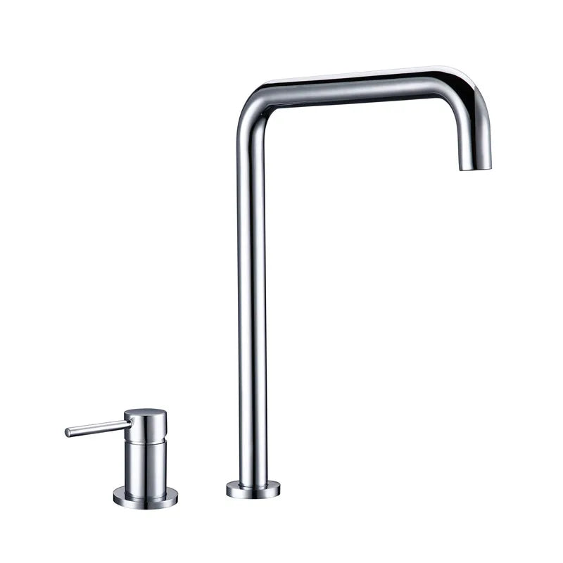Modern Style Bathroom Basin Mixer Tap Dual Holder Single Handle Fixed Basin Faucet Hot And Cold 2 Hole Kitchen Sink Mixer
