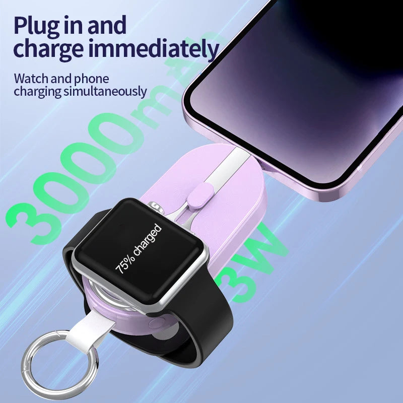 Portable Solar Keychain Power Bank 3000mAh Mini Fast Charger Tidesmit