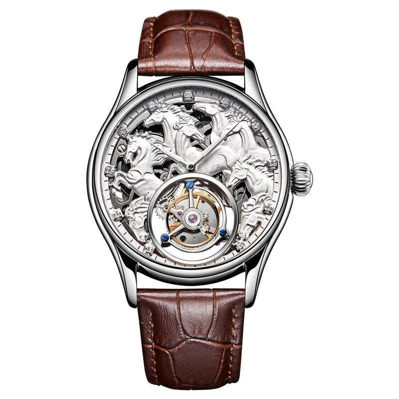 Classic Design 7007 Tourbillon Automatic Mechanical Watch Men Luxury Watch Manufacturer certified
