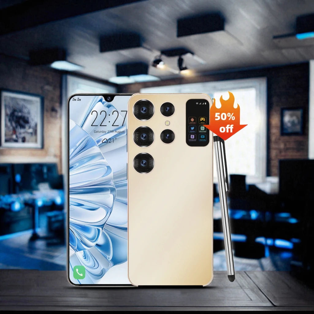 S27 Ultra Original G Android 12 Full Display Smart Mobile Phone with 48MP+100MP LTE Face Unlock