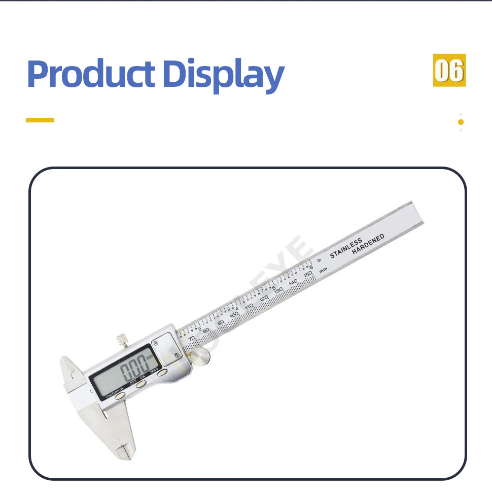 Metal Caliper Digital Pachometer Professional Vernier Caliber Measuring Tools Woodworking Thickness Gauge Depth Electronic Ruler