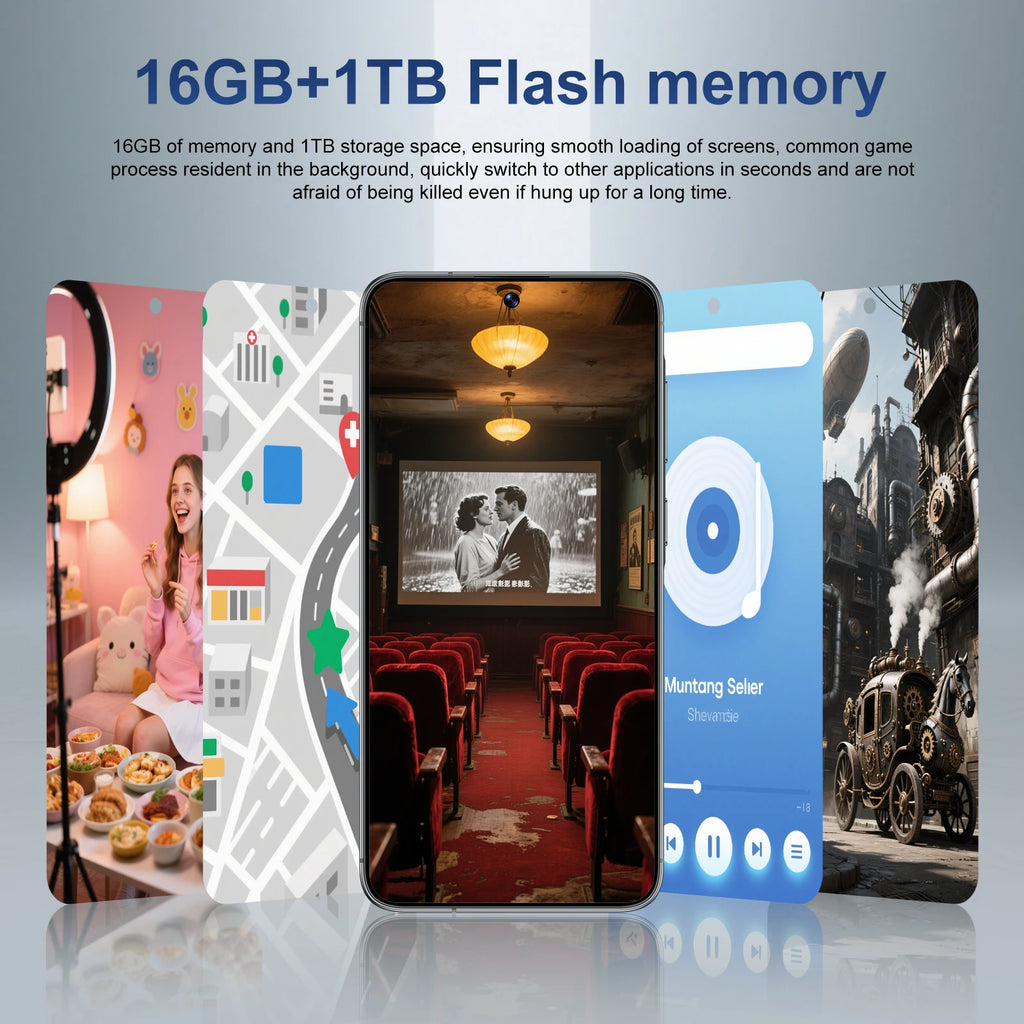 Tidesmit 5G Smartphone, 7.3 Inch AMOLED, 16GB RAM, 1TB Storage Tidesmit