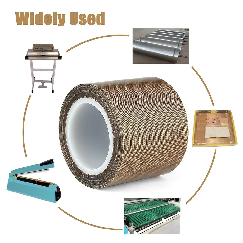 Heat-sealing tape roll with packaging and machine-use examples