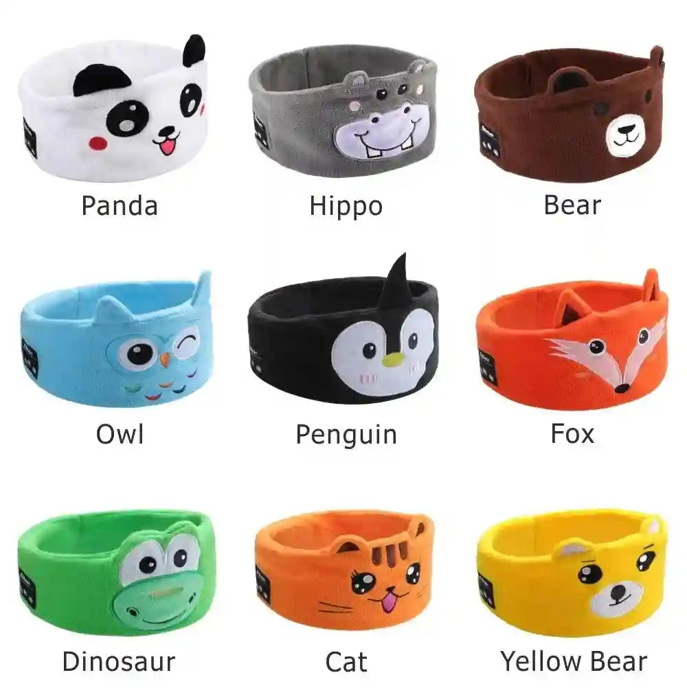 Wireless Kids Headband Headphones - Soft Plush Audio for Travel Tidesmit