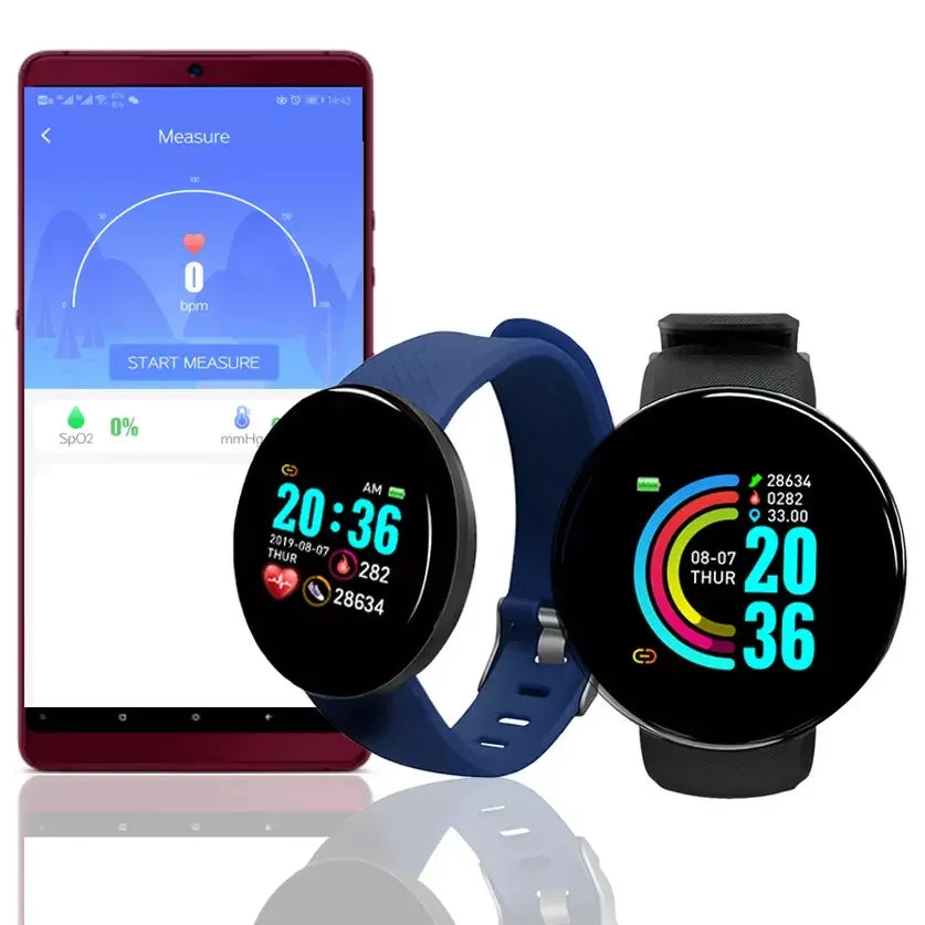 D18 Waterproof Smartwatch Fitness Tracker with Heart Rate Monitor My Store