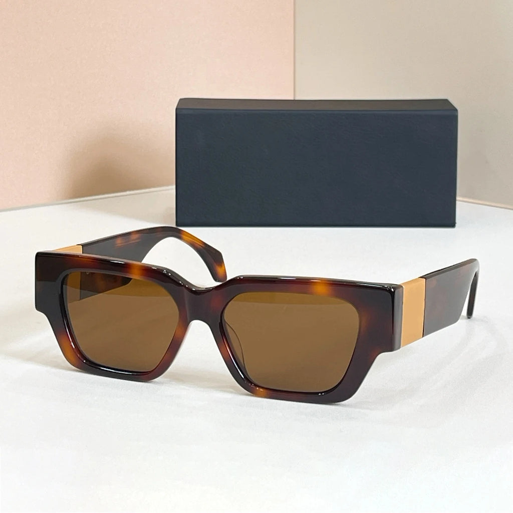 High-end Trendy Acetate Shades Men Latest Retro Luxury Brand Designer Sunglasses Outdoor Travel Vacation Women Eyewear