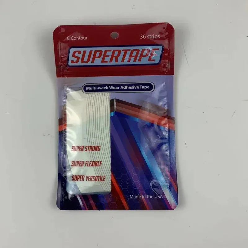 SUPERTAPE contour multi-wear adhesive tape package with white strips