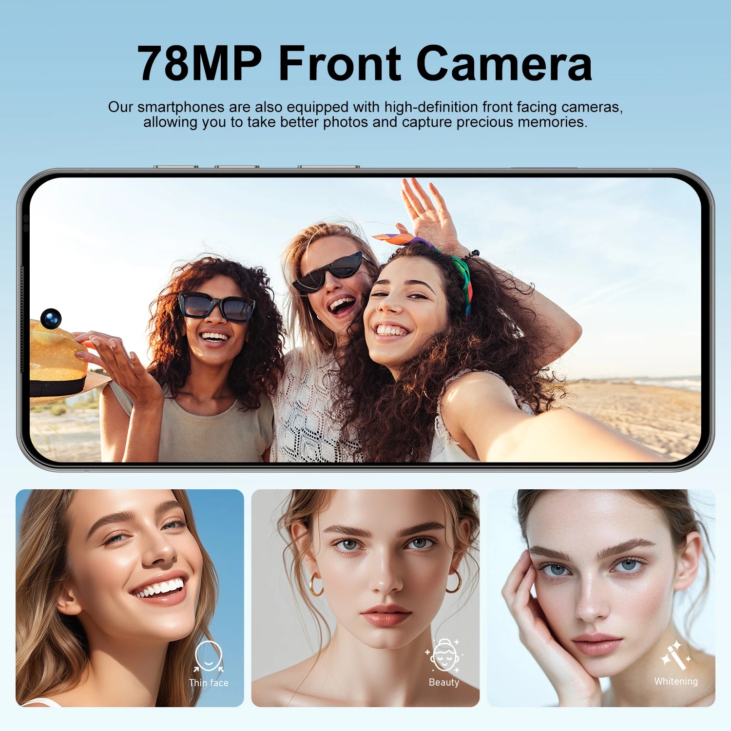 5G Smartphone 7.3 Inch AMOLED 16GB RAM 1TB Storage Unlocked Mobile Tidesmit