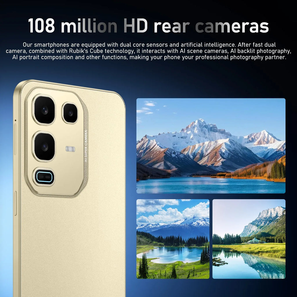 Tidesmit Note 50 Pro 5G smartphone with 108MP camera 7.3 inch display and 1TB storage for professional mobile use