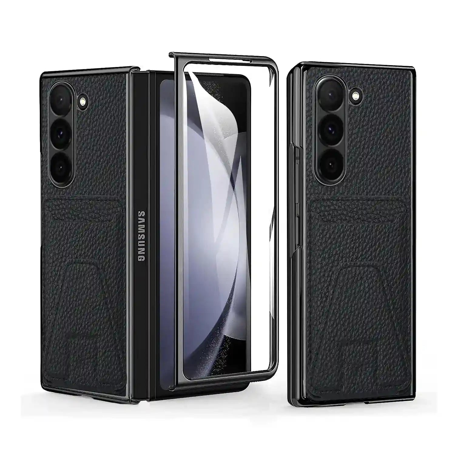 Samsung Galaxy Z Fold 6 Leather Case & Tempered Glass Screen Protector Tidesmit