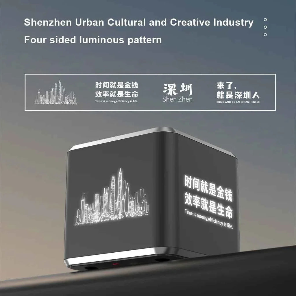 Portable Bluetooth Speaker with Custom Luminous Design - Black My Store