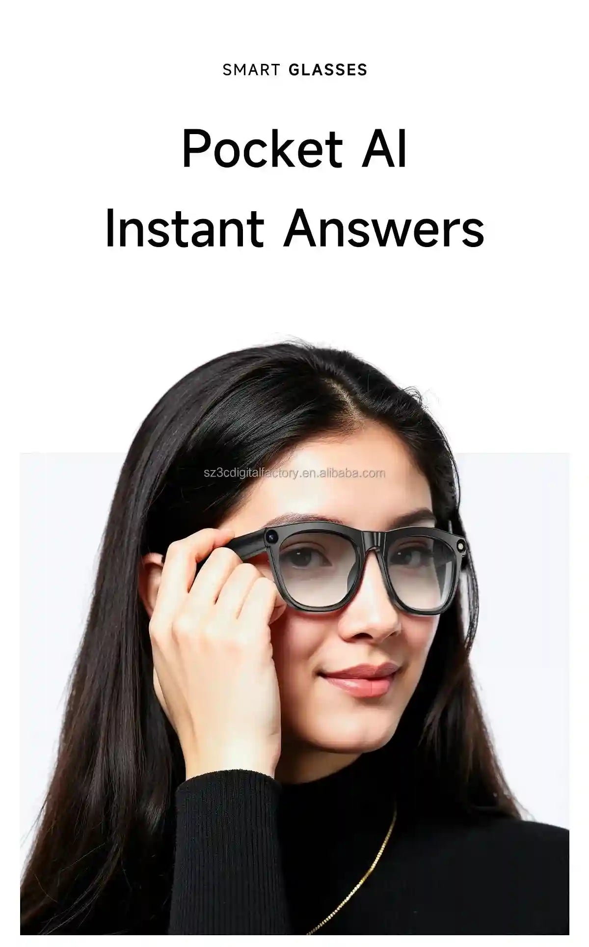 Smart Glasses with AI Translator & Camera – Tidesmit CY01 Tidesmit