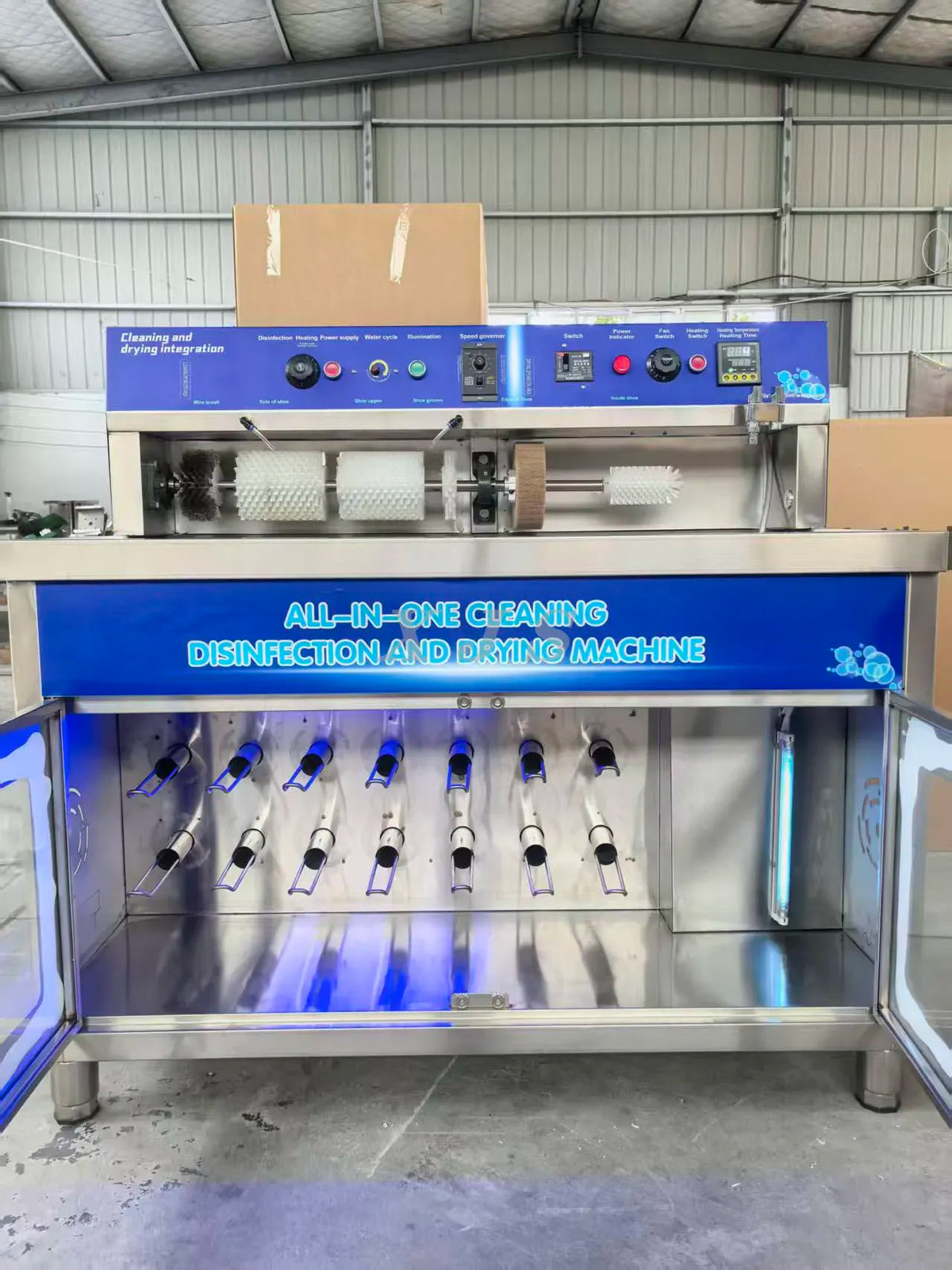 All-in-one Shoe Cleaning Disinfection Dryer Machine, Industrial Sneaker Washer Dryer Combo for Laundry Business Store
