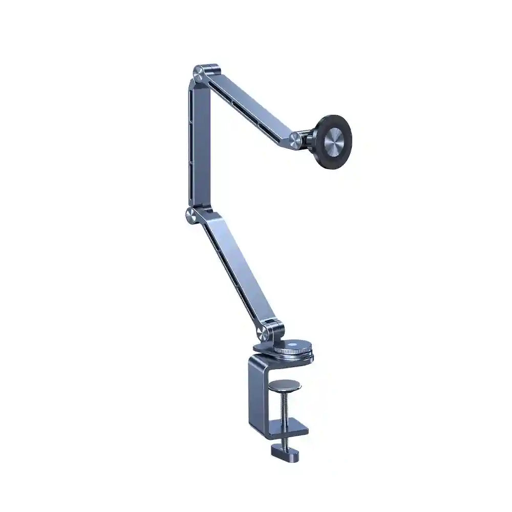 Magnetic Foldable Desk Phone Holder Aluminum Stand - Gray Tidesmit