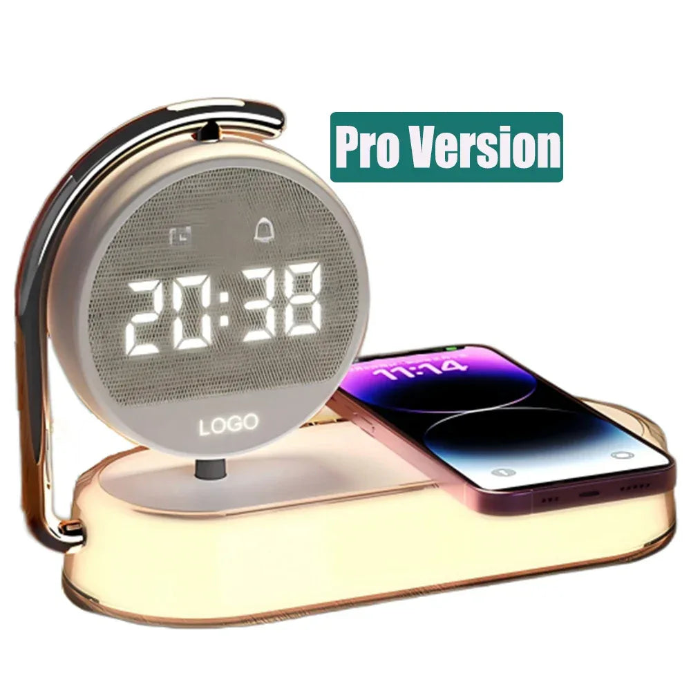 3-in-1 Portable Charger: Fast Charging Power Bank & Alarm Clock - White Tidesmit