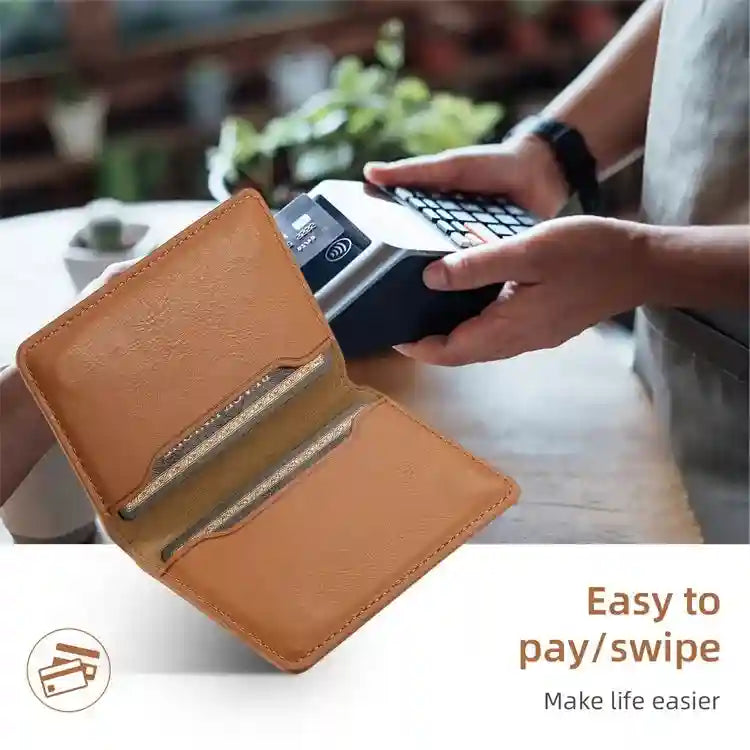 Magnetic Leather Wallet Case for iPhone - Slim Shock-Absorbing Cover Tidesmit