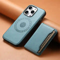 Magnetic Leather Wallet Case for iPhone - Slim Shock-Absorbing Cover Blue OPP Bag Tidesmit
