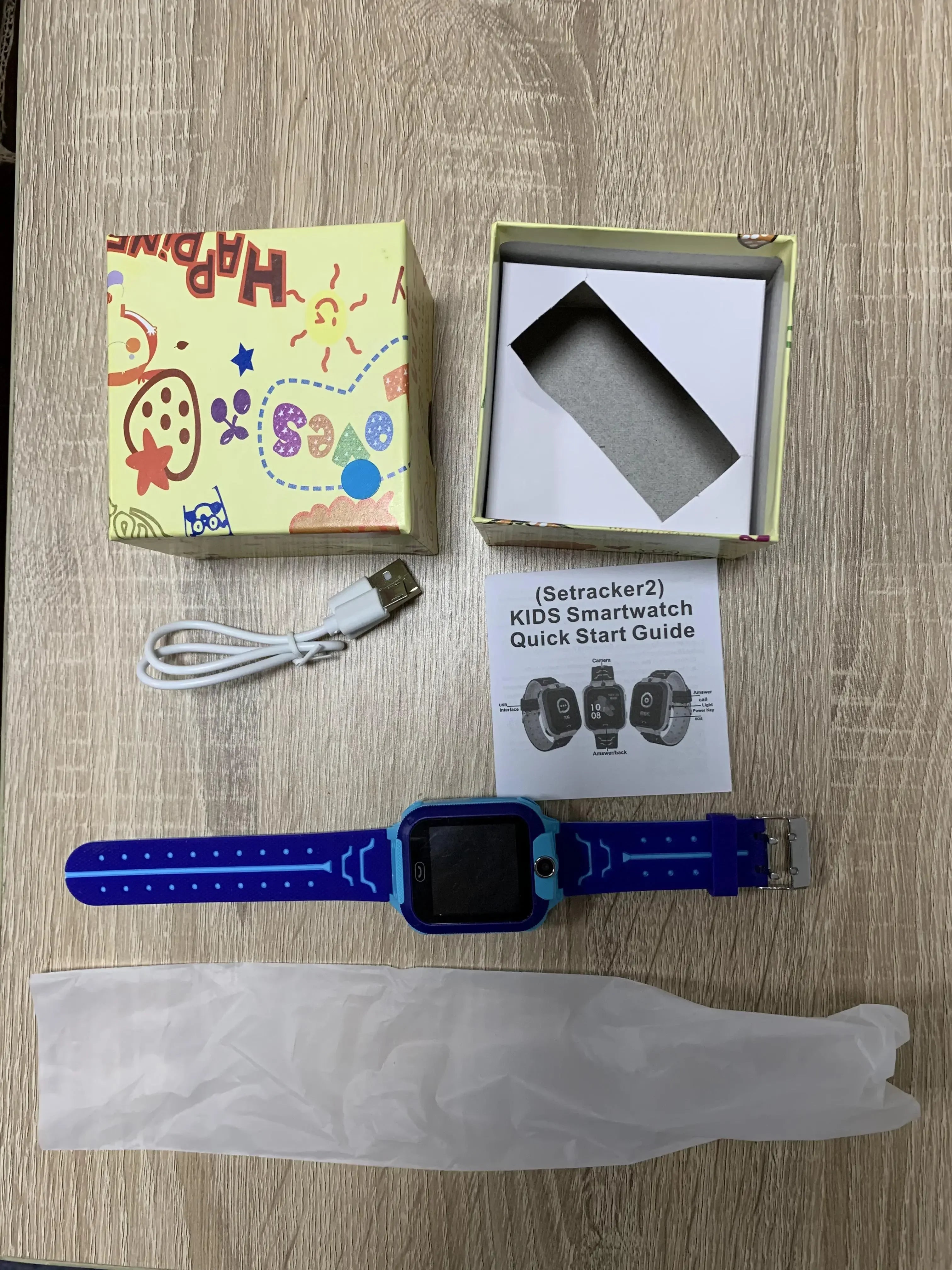 Kids Smartwatch with GPS Tracker & SOS - IP67 Waterproof Blue/Pink My Store