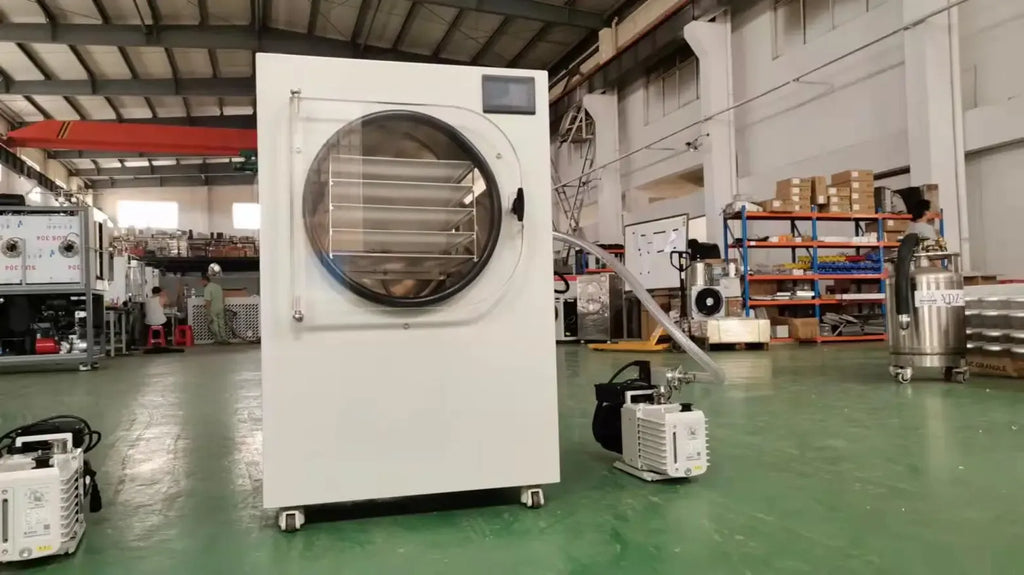 Industrial electronic weighing scale machine with round window, white housing