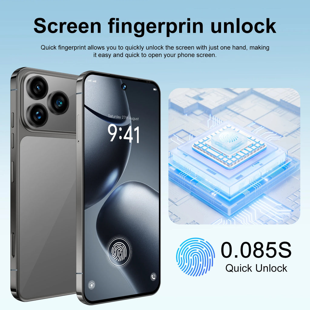 5G Smartphone 7.3 Inch AMOLED 16GB RAM 1TB Storage Unlocked Mobile Tidesmit