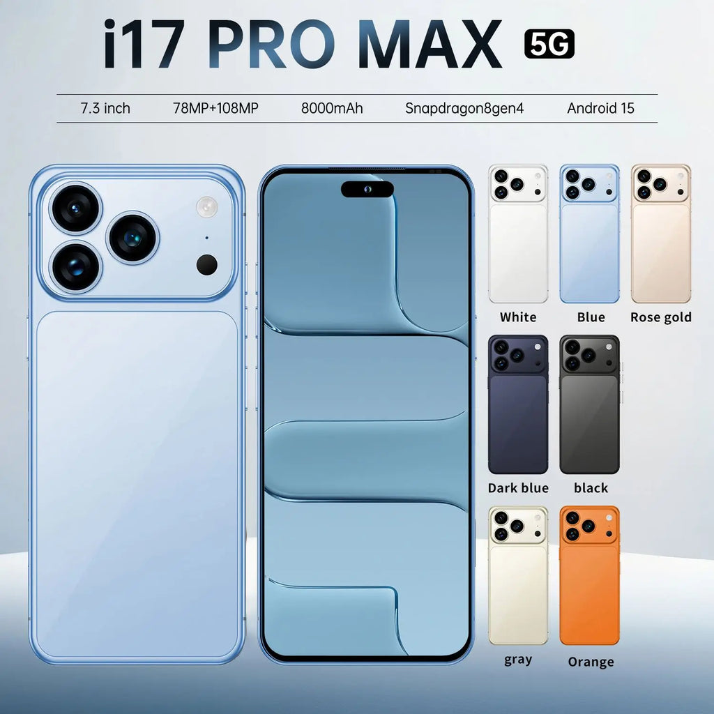 Android 15 Smartphone 16GB 1TB, 108MP Camera, 7.3 Inch AMOLED Display Tidesmit