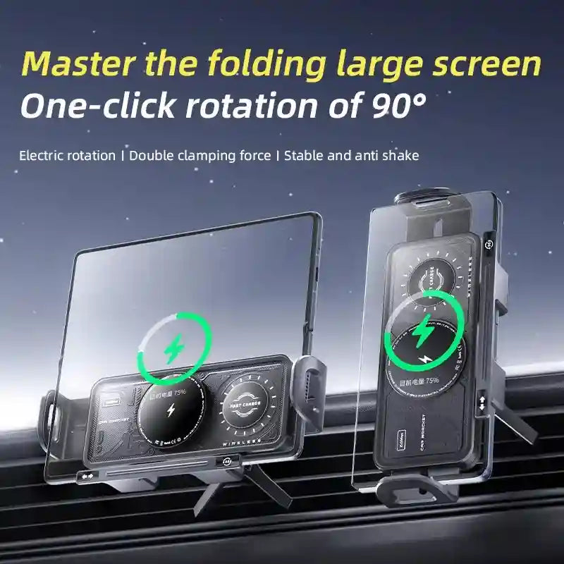 15W Car Wireless Charger - Qi Certified Flexible Phone Holder Tidesmit