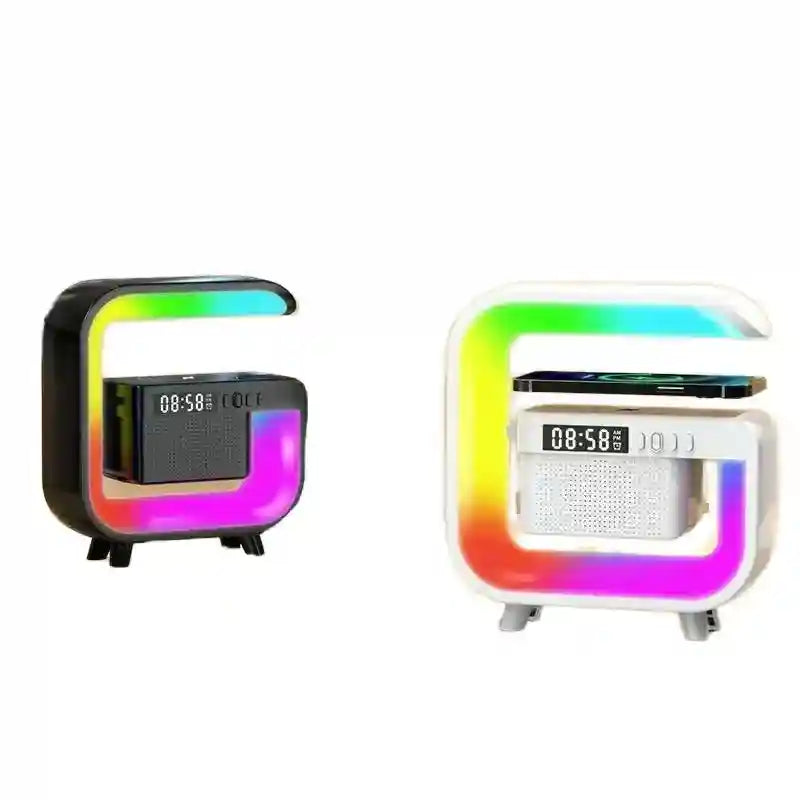 3-in-1 Wireless Charger Speaker Lamp with RGB Light and Digital Clock Tidesmit